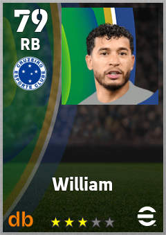 William — RB, OVR 79, MAX 79