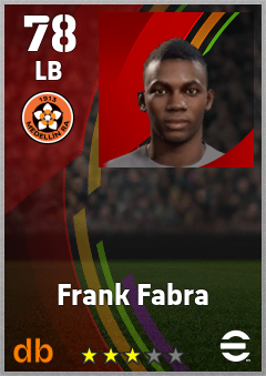 Frank Fabra — LB, OVR 78, MAX 78