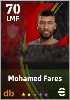 Mohamed Fares — LMF, OVR 70, MAX 70