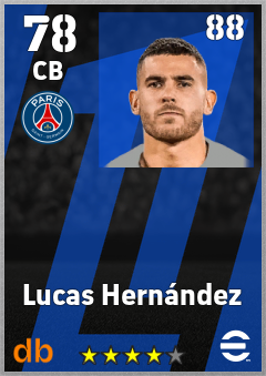 Lucas Hernández eFootball player card