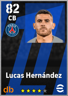 Lucas Hernández — CB, OVR 82, MAX 88