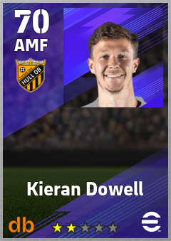 Kieran Dowell — AMF, OVR 70, MAX 70