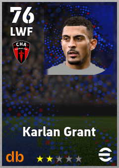 Karlan Grant — LWF, OVR 76, MAX 76