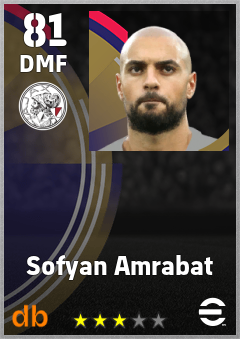 Sofyan Amrabat eFootball player card