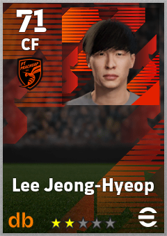 Lee Jeong-Hyeop — CF, OVR 71, MAX 71