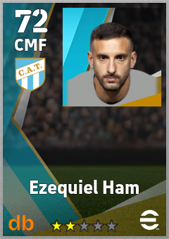 Ezequiel Ham — CMF, OVR 72, MAX 72