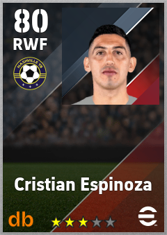 Cristian Espinoza — RWF, OVR 80, MAX 80