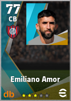 Emiliano Amor — CB, OVR 77, MAX 77