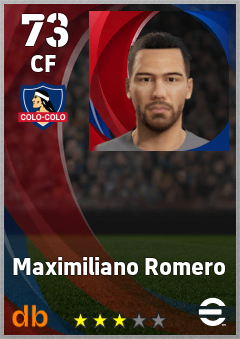Maximiliano Romero — CF, OVR 73, MAX 73