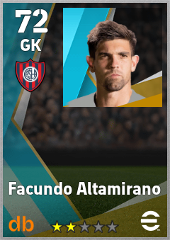 Facundo Altamirano — GK, OVR 72, MAX 72