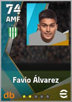 Favio Álvarez — AMF, OVR 74, MAX 74