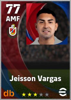 Jeisson Vargas — AMF, OVR 77, MAX 77