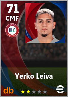Yerko Leiva — CMF, OVR 71, MAX 71