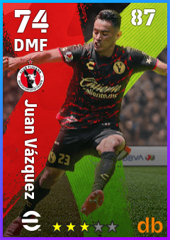 Juan Vázquez — DMF, OVR 74, MAX 87