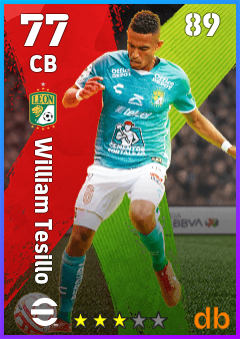 William Tesillo — CB, OVR 77, MAX 89
