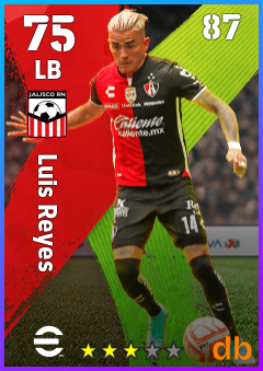 Luis Reyes — LB, OVR 75, MAX 87