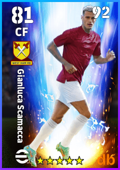 Gianluca Scamacca — CF, OVR 81, MAX 92