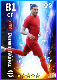 Darwin Núñez eFootball player card
