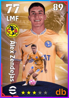 Álex Zendejas — LMF, OVR 77, MAX 89