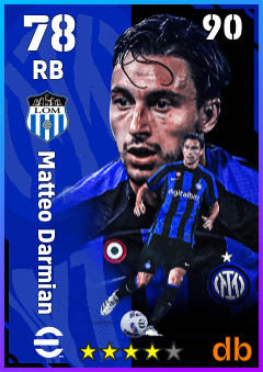 Matteo Darmian — RB, OVR 78, MAX 90