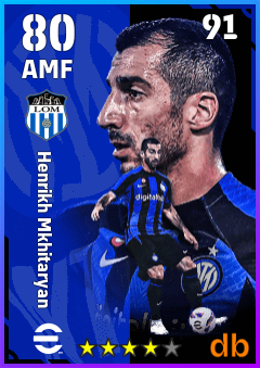 Henrikh Mkhitaryan — AMF, OVR 80, MAX 91