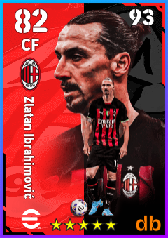 Zlatan Ibrahimović — CF, OVR 82, MAX 93