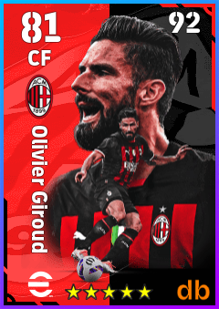 Olivier Giroud — CF, OVR 81, MAX 92
