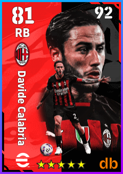 Davide Calabria — RB, OVR 81, MAX 92