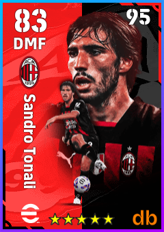 Sandro Tonali — DMF, OVR 83, MAX 95
