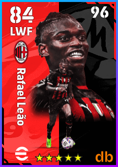 Rafael Leão — LWF, OVR 84, MAX 96