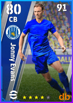 Jonny Evans — CB, OVR 80, MAX 91