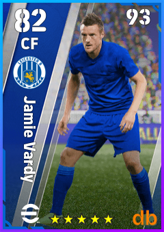 Jamie Vardy — CF, OVR 82, MAX 93