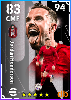 Jordan Henderson — CMF, OVR 83, MAX 94