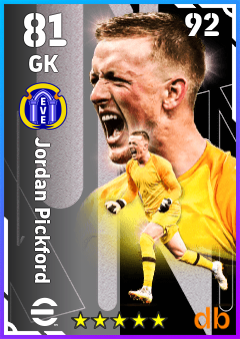 Jordan Pickford — GK, OVR 81, MAX 92