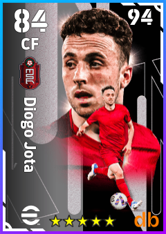 Diogo Jota — CF, OVR 84, MAX 94