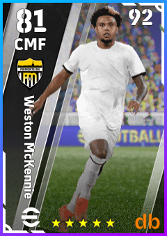 Weston McKennie — CMF, OVR 81, MAX 92