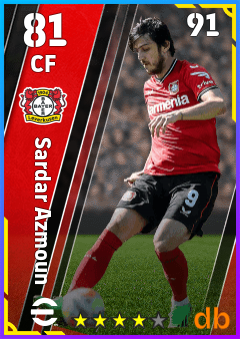 Sardar Azmoun — CF, OVR 81, MAX 91