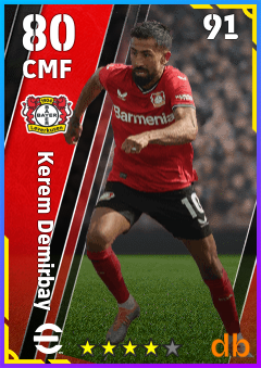 Kerem Demirbay — CMF, OVR 80, MAX 91