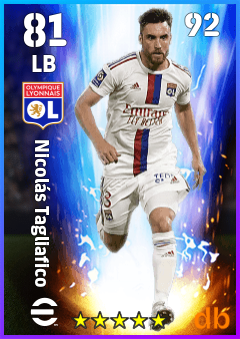 Nicolás Tagliafico — LB, OVR 81, MAX 92