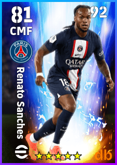 Renato Sanches — CMF, OVR 81, MAX 92