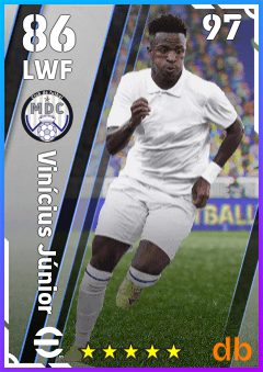 Vinícius Júnior — LWF, OVR 86, MAX 97