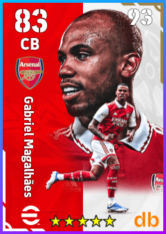 Gabriel Magalhães — CB, OVR 83, MAX 93