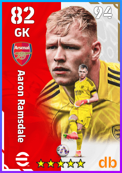 Aaron Ramsdale — GK, OVR 82, MAX 94