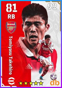 Tomiyasu Takehiro — RB, OVR 81, MAX 92