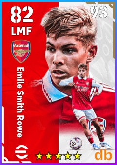 Emile Smith Rowe — LMF, OVR 82, MAX 93