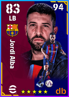 Jordi Alba — LB, OVR 83, MAX 94