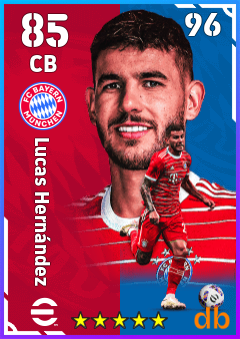 Lucas Hernández — CB, OVR 85, MAX 96
