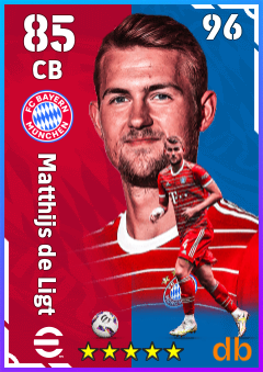 Matthijs de Ligt — CB, OVR 85, MAX 96