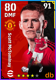 Scott McTominay — DMF, OVR 80, MAX 91