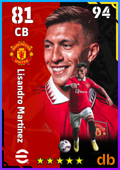 Lisandro Martínez eFootball player card